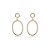 Brinco zircônia ouro semijoia 19K07089 - Imagem 1