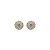 Brinco redondo zircônia ouro semijoia 16K08023 - Imagem 1