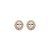 Brinco oval zircônia ouro semijoia 18K09013 - Imagem 1