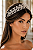 Tiara coroa noiva cristais gota ródio semijoia - Imagem 2