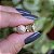 Brinco argolinha redonda zircônia ouro semijoia 19k02039 - Imagem 2