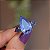 Anel gota cristal fusion azul ródio semijoia - Imagem 1