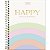 CADERNO ESPIRAL CAPA DURA COLEGIAL HAPPY 1 MATÉRIA COLORIDO 80 FLS - TILIBRA - Imagem 1