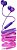 Fone Ouvido Philips Com Microfone SHE2405PP Roxo - Imagem 1