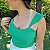 Top Cropped com lastex - Cropped Luana Verde - Imagem 2