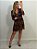 VESTIDO NINA ESTAMPADO MARROM/VINHO (AR26-589) - Imagem 1