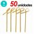 Espeto De Bambu Laço Pequeno Decorado - 50 Unidades 9cm - Imagem 1