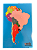 Kit Mapa Planisfério, América do Sul, Brasil  Montessori - Imagem 2