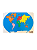 Kit Mapa Planisfério, América do Sul, Brasil  Montessori - Imagem 3