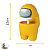 Boneco Jogo Among Us Amarelo Impostor  12cm Original Rosita - Imagem 2