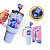 Garrafa Térmica c/ Canudo Pingente Stitch Angel Disney 1,15L - Imagem 3