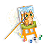 Kit Pintura Pinturinha Gatos com Cavalete Tela e Pincel NIG - Imagem 3