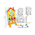 Kit Pintura Pinturinha Casinhas com Cavalete Tela Pincel NIG - Imagem 2