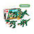 Bloco de Montar Combo 3 em 1 Dinossauros Verde 287 pçs Qman - Imagem 2