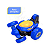 Carro Controle Remoto Mini Crazy 360º Color Com Luz Azul - Imagem 2