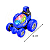 Carro Controle Remoto Mini Crazy 360º Color Com Luz Azul - Imagem 3