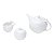 Conjunto 3 Peças para Chá de Porcelana Birds Rojemac Branco - Imagem 1