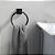 Conjunto 5 Peças Para Banheiro Aço Inox Super Luxo Acessórios Preto - Imagem 4