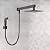 Kit Ducha Quadrada Inox 20x20 Black C/Desviador e Ducha - Imagem 8
