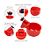 10X Bebedouro Automatico Aviario Abs Cor Vermelho - Imagem 3
