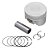 Pistao Kit C/anel Rik Premium Ybr 125 17/ Inj. Elet 1.00 - Imagem 1