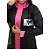 Capa De Chuva Feminino Pantaneiro PVC Com Gola Preto E Rosa Pink M - Imagem 2