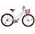Bicicleta Cairu Aro 26 Genova Com Bagageiro E Cesta Branco e Vermelho - Imagem 1