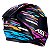 CAPACETE ASX CITY ARROW PRETO BRILHO LARANJA/ROSA 54/XS - Imagem 3