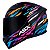 CAPACETE ASX CITY ARROW PRETO BRILHO LARANJA/ROSA 58/M - Imagem 3