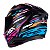 CAPACETE ASX CITY ARROW PRETO BRILHO LARANJA/ROSA 58/M - Imagem 2