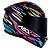 CAPACETE ASX CITY ARROW PRETO BRILHO LARANJA/ROSA 58/M - Imagem 6