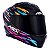 CAPACETE ASX CITY ARROW PRETO BRILHO LARANJA/ROSA 64/XXL - Imagem 4