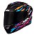 CAPACETE ASX CITY ARROW PRETO BRILHO LARANJA/ROSA 64/XXL - Imagem 2