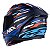 CAPACETE ASX CITY ARROW PRETO FOSCO VERMELHO/AZUL 64/XXL - Imagem 6