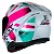 CAPACETE ASX CITY KINGDOM BRILHO BRANCO/ROSA/TIFFANY 60/L - Imagem 7