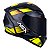 CAPACETE ASX CITY START PRETO BRILHO CINZA/AMARELO 64/XXL - Imagem 1