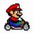 Mario Kart Pixel Sticker - Imagem 1
