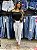 Calça Jeans Feminina Skinny Com Elastano Branca REF 08846 - Imagem 1