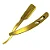 Navalha Dourado Profissional Aço Inox - Imagem 1