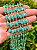 Corrente Oval Cristal Azul - Banho 02 Milésimos De Ouro 18K - 01 Mt - Imagem 1