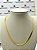 Colar fita espessura de 4mm com 40cm e alongadora - choker -  Banho 2 Milésimos Ouro e Verniz italiano - 1 unidade - Imagem 1