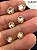 Trio Brinco Zircônia Cristal Redondo - P M G - 4Mm 6Mm E 8Mm - Banho Ouro 2 Milésimos Com Verniz Protetivo - 3 Pares - Imagem 3