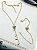 Conjunto Borboleta Olho Grego Roxo  - Banho De 02 Milesimos De Ouro 18K - 01 Unid - Imagem 1