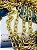 Corrente Cadeado Grossa Arame Trabalhado 4Mm * Alumínio Ouro Anodizada - Imagem 1