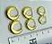 Trio Brinco Argola Click  Modelo Trend  Banho Ouro 2 Milésimos - 3 Pares - Imagem 2
