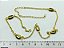 Colar Buzios Dourados - Choker Corrente Cadeado Diamantada - Banho Ouro 2 Milésimos Com Verniz Protetivo - Medida 40Cm - Imagem 3