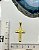 Pingente Religioso Cruz - 01 Unid - Banho De 02 Milesimos De Ouro 18K - Imagem 1