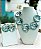 Conjunto Flor Brinco E Colar Detalhe em Azul - Imagem 1