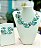 Conjunto Flor Brinco E Colar Prateado - Imagem 1