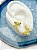 Brinco Borboleta Zirconia Cristal - Banho Ouro Camada 2 Milésimos Com Verniz - 1 Par - Imagem 2